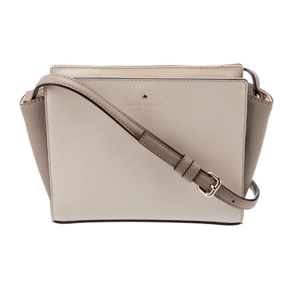 Kate Spade New York Saffiano Leather Crossbody Bag | Neutral Beige